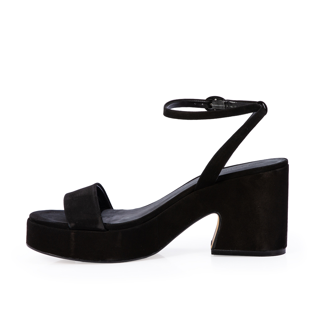 SAND&Aacute;LIA MEIA PATA PRETA DE COURO NOBUCK image number 2