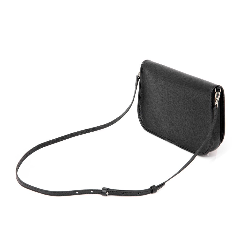 BOLSA PEQUENA TIRACOLO PRETA COURO SHOULDER BAG image number 2