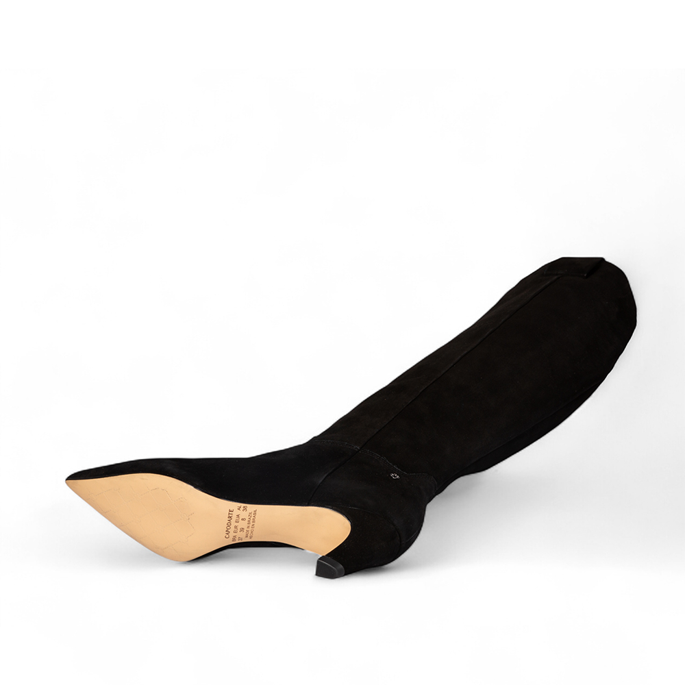 BOTA CANO LONGO PRETA DE COURO NOBUCK image number 3