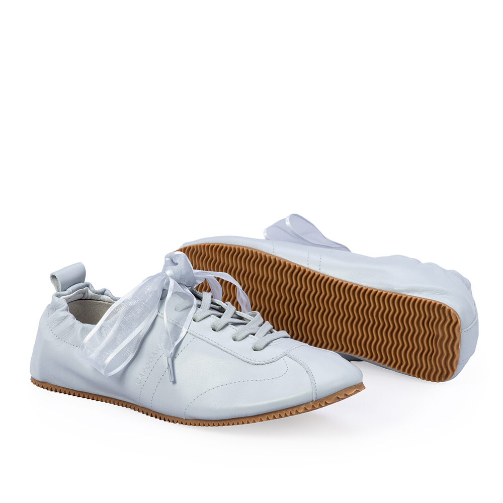 TÊNIS FEMININO AZUL DE COURO BALLERINA SNEAKERS image number 3