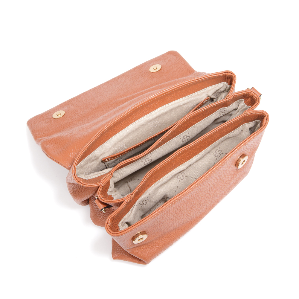 BOLSA CARAMELO DE COURO SHOULDER BAG image number 4