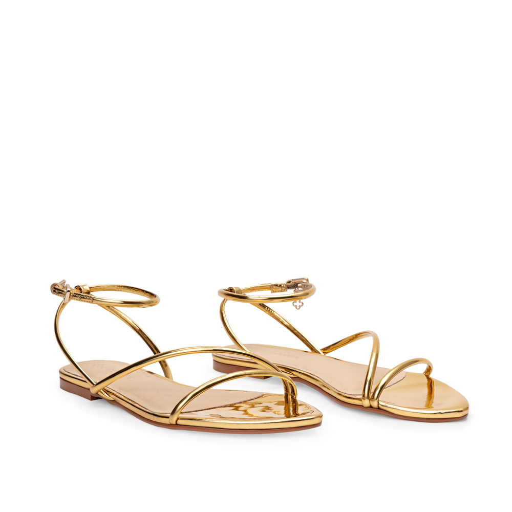 SAND&Aacute;LIA RASTEIRA DOURADA METALIZADA image number 1