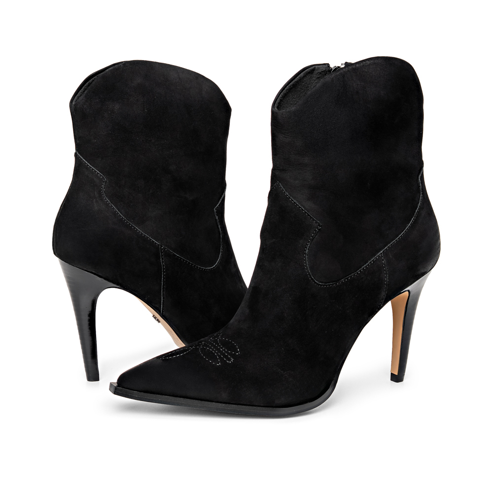 BOTA SALTO ALTO E FINO PRETA COURO NOBUCK image number 4