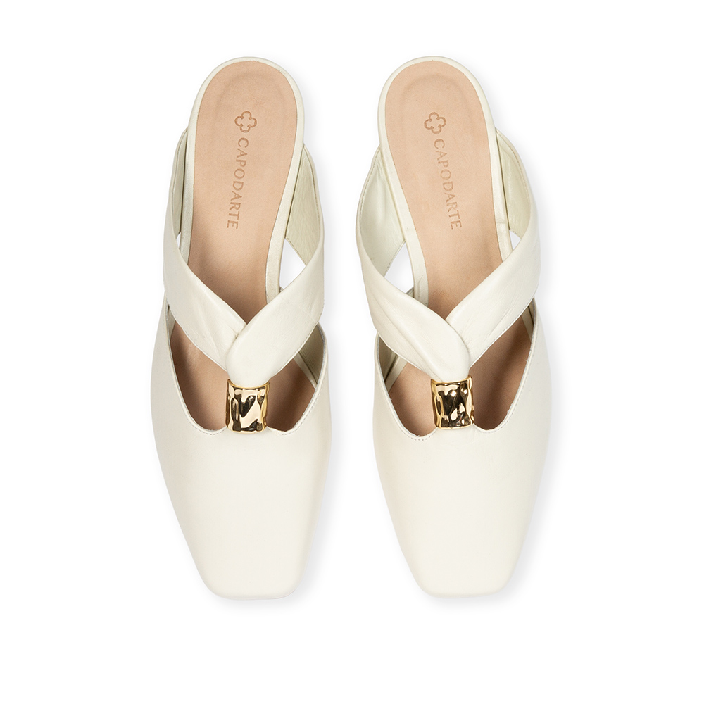 MULE BRANCA DUNA DE COURO image number 4