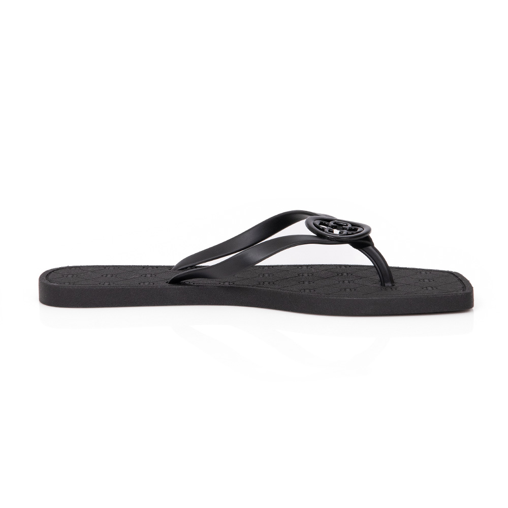 CHINELO DE DEDO MONOGRAMA PRETO BICO QUADRADO image number 0