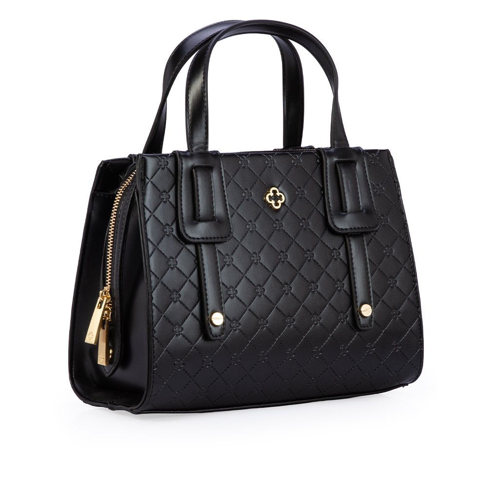 BOLSA M&Eacute;DIA PRETA MONOGRAMA TOTE image number 3