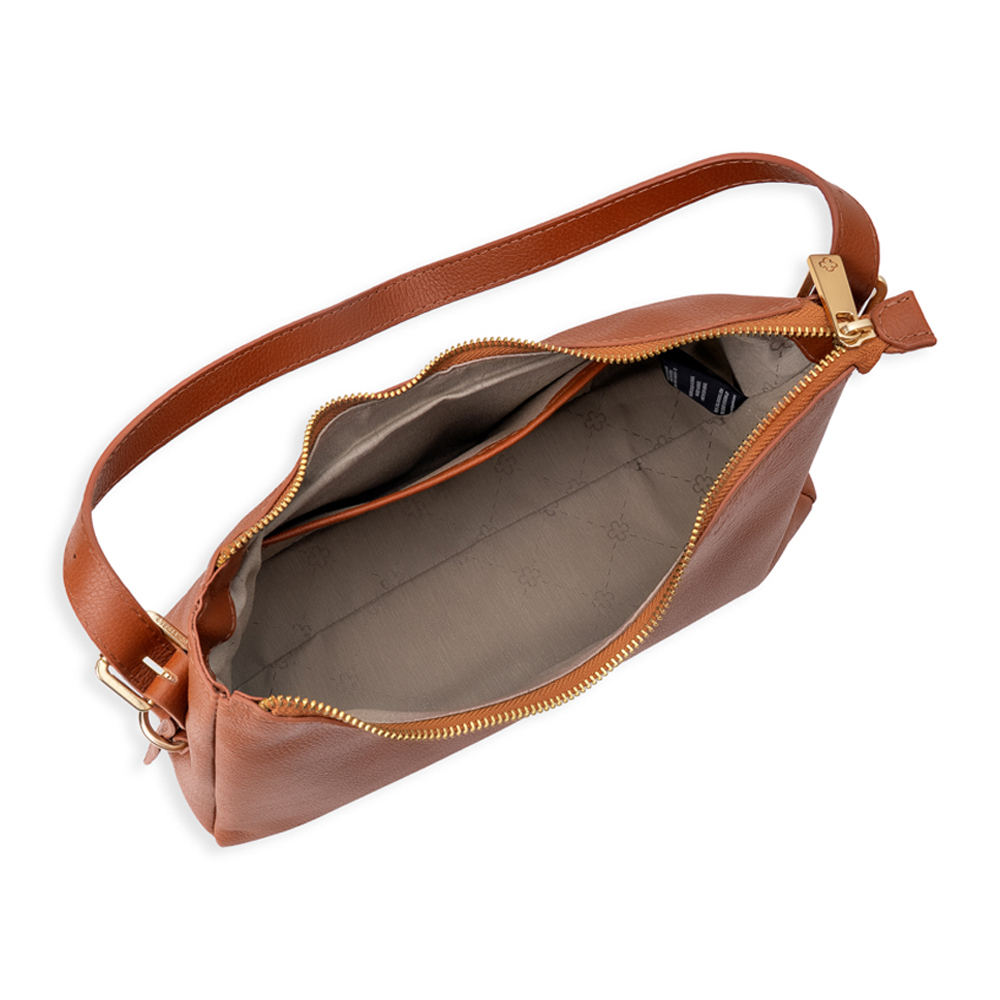 BOLSA CARAMELO DE COURO SHOULDER BAG image number 4