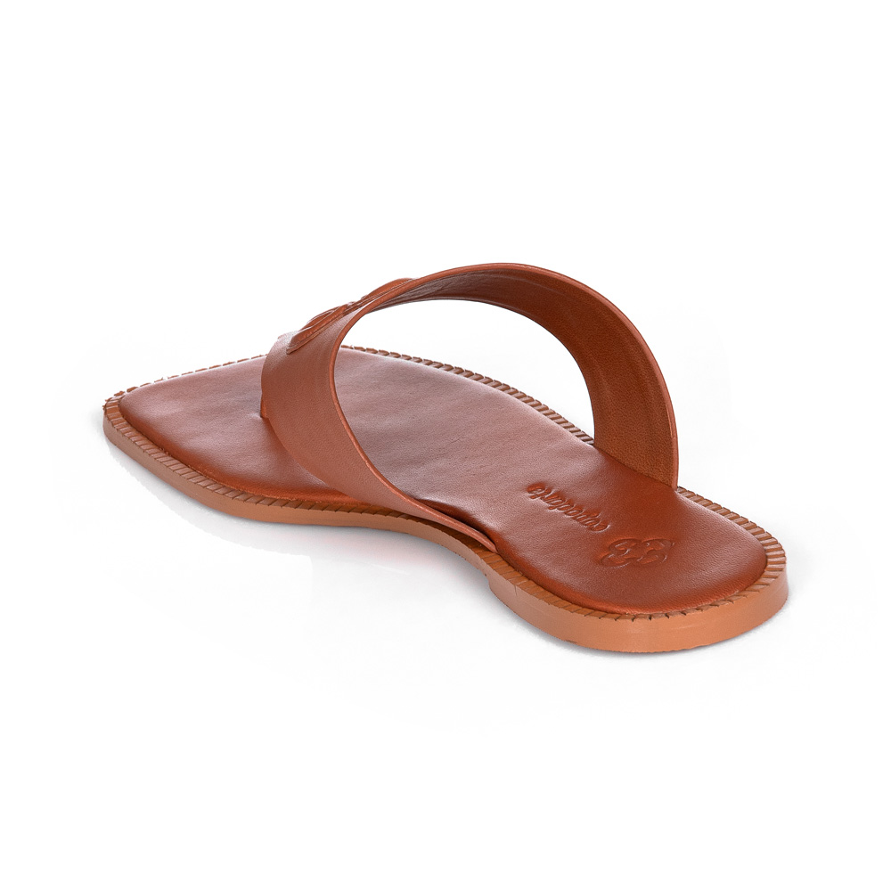 CHINELO RASTEIRA COURO CARAMELO CAMEL image number 2