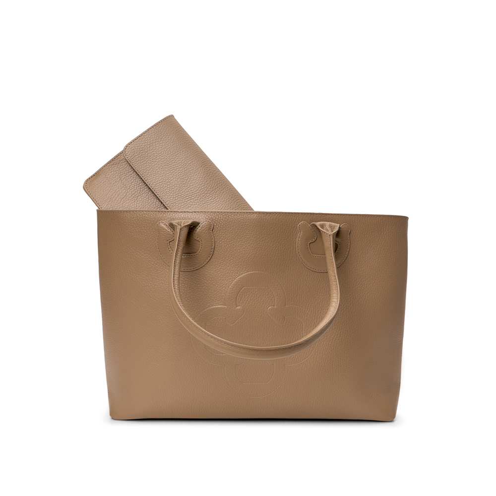 BOLSA SHOPPER VERDE ALBERO DE COURO image number 3