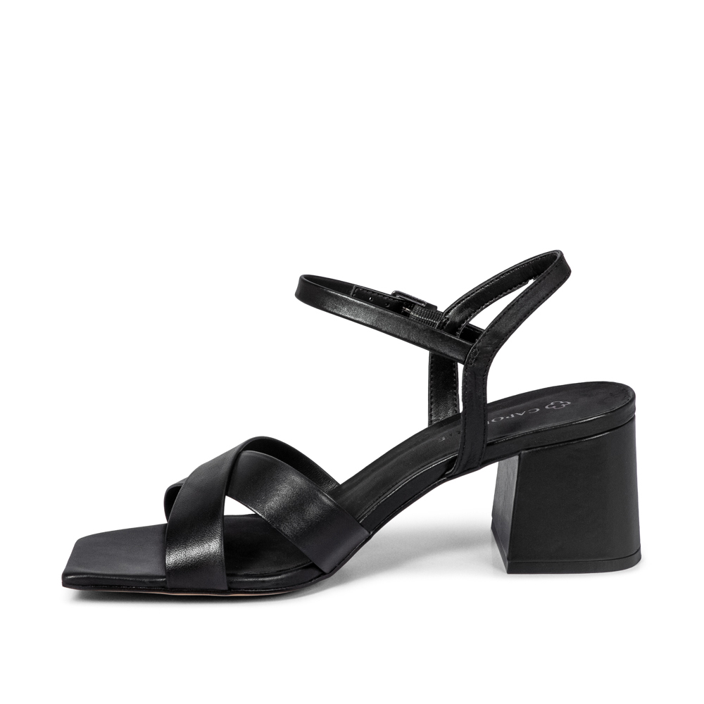 SAND&Aacute;LIA SALTO BLOCO PRETA DE COURO image number 2