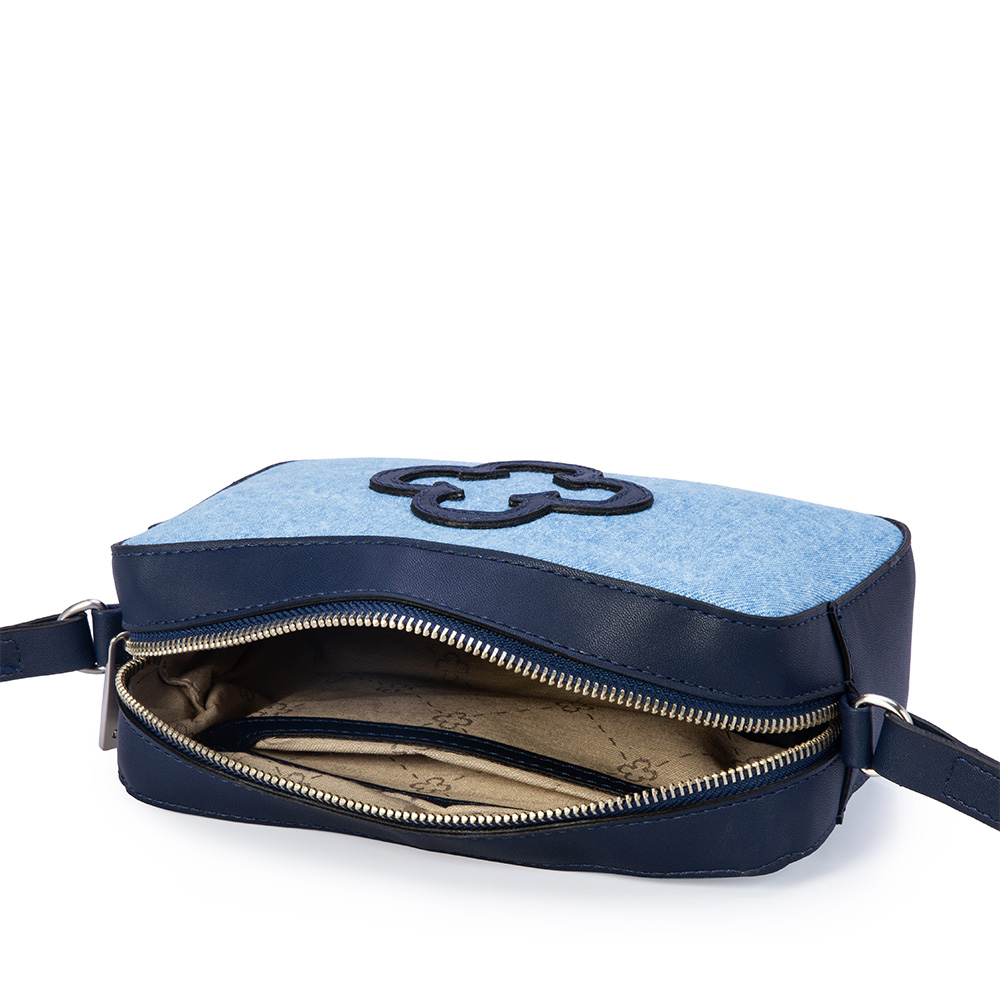 BOLSA TIRACOLO PEQUENA DENIM SHOULDER BAG image number 4
