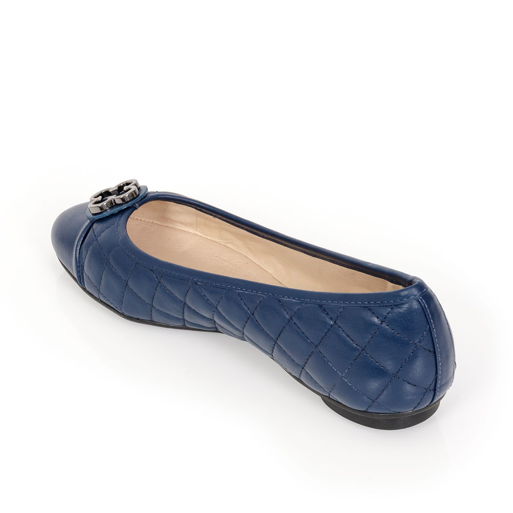 SAPATILHA CATHERINE MODERNIT&Aacute; MARINHO AZZURO DE COURO MATELASS&Ecirc; image number 2