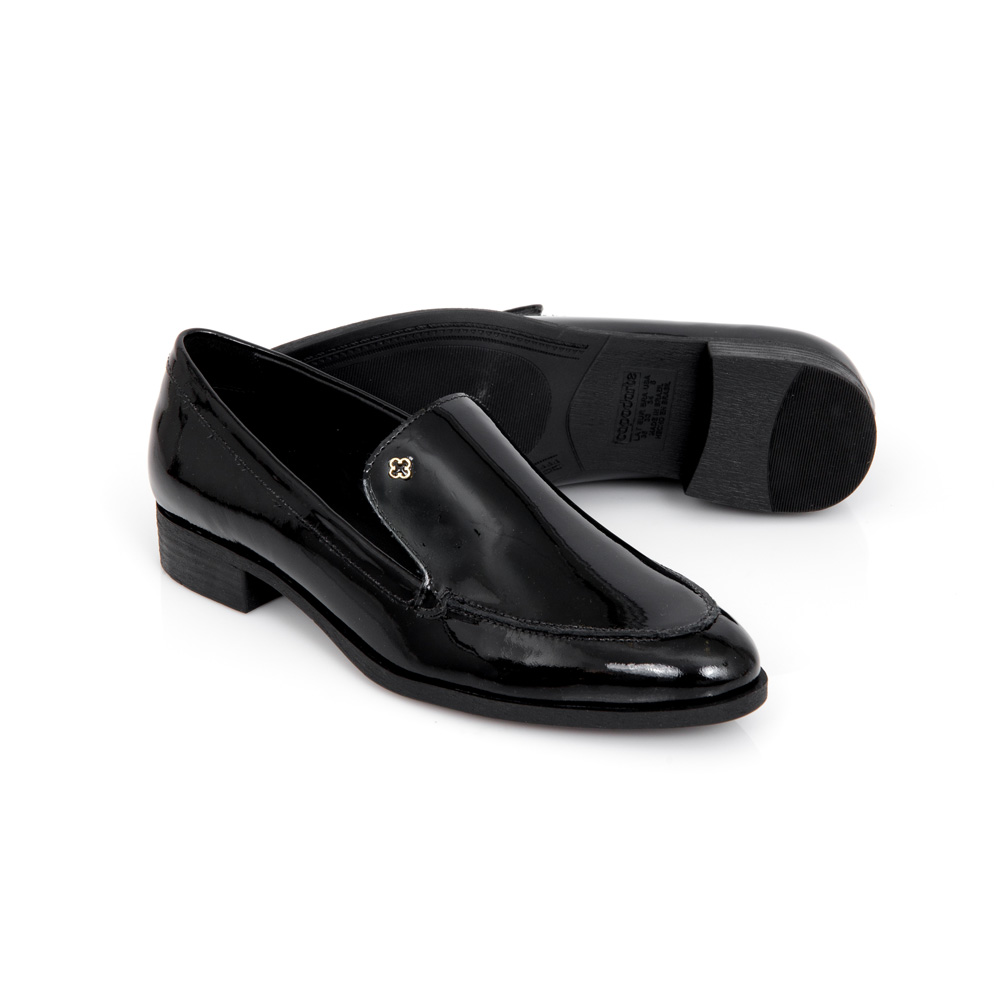 LOAFER MOCASSIM PRETO DE COURO VERNIZ image number 3