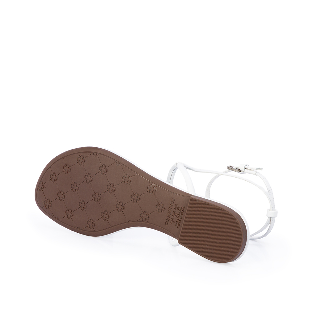 SAND&Aacute;LIA RASTEIRA BRANCA DE COURO image number 3