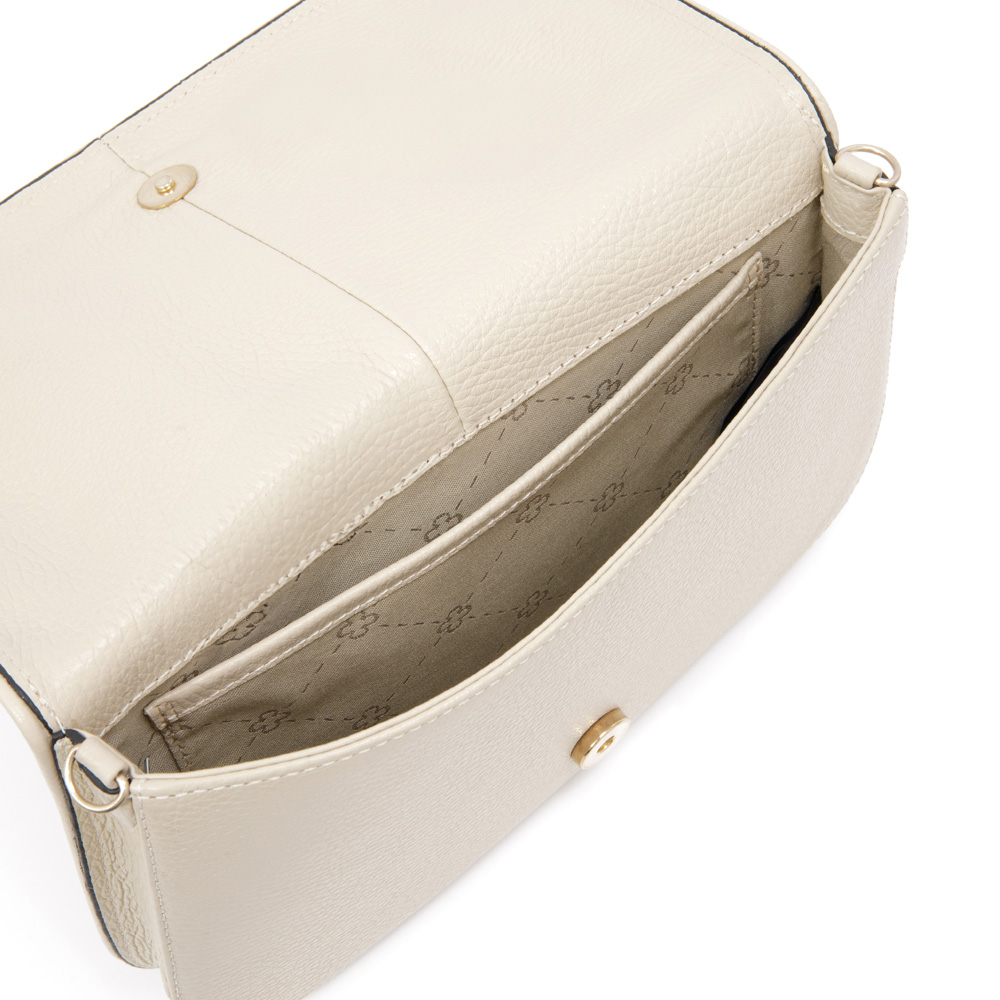 BOLSA DE COURO BEGE RAFIA SHOULDER BAG image number 4