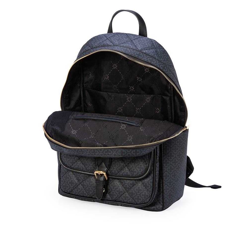 MOCHILA FEMININA PRETA MONOGRAMA image number 4