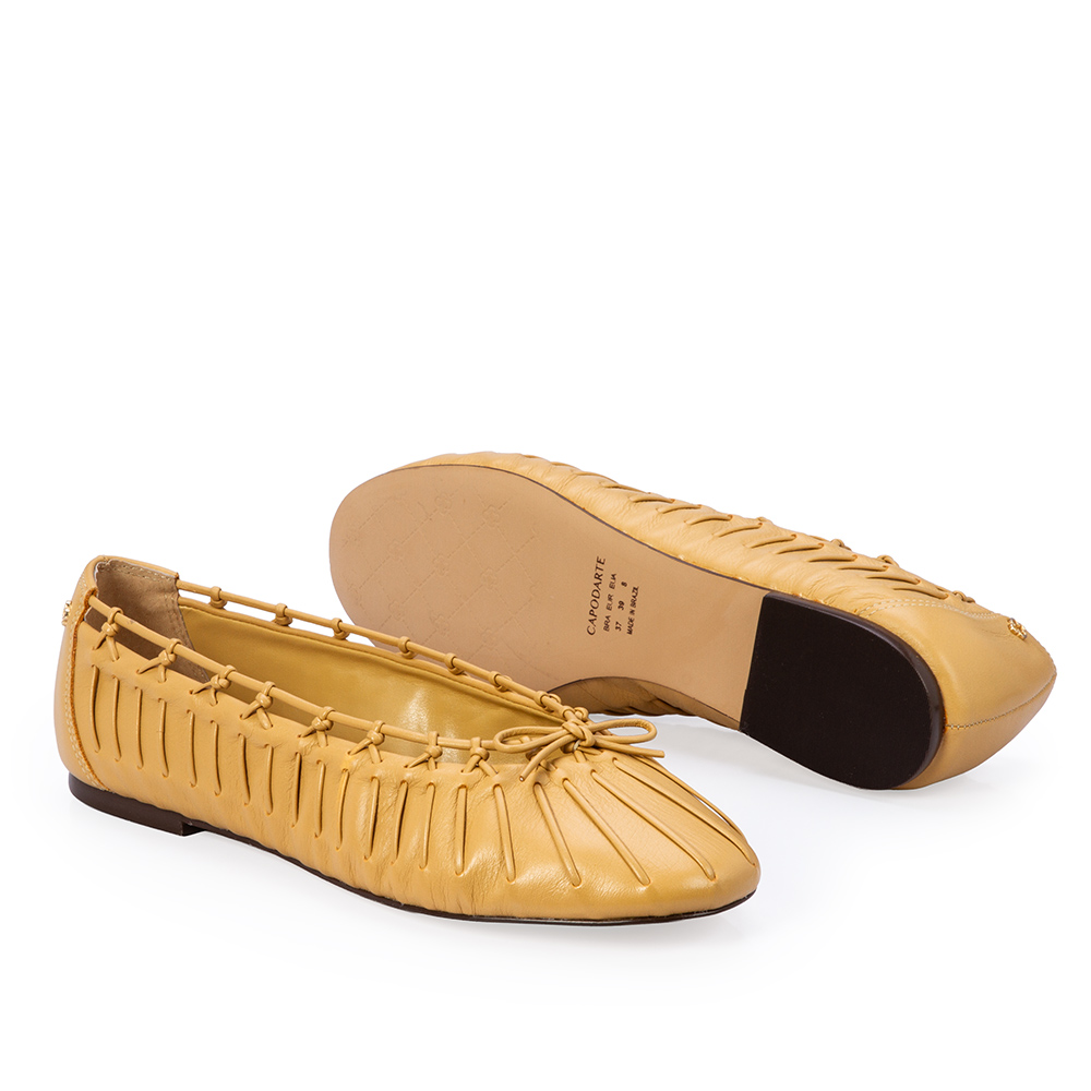 SAPATILHA BEGE SAVANA DE COURO TRAMADO image number 3