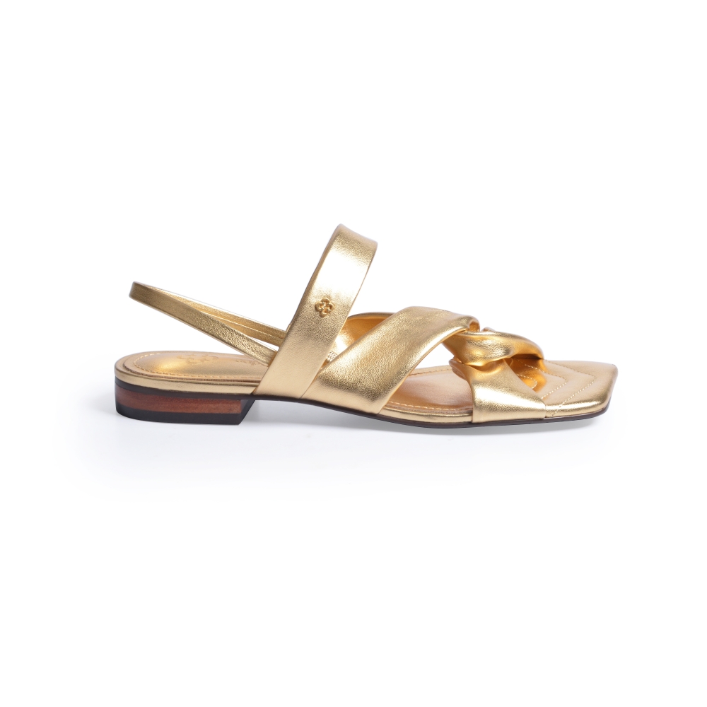 SAND&Aacute;LIA RASTEIRA DOURADA BICO QUADRADO image number 0