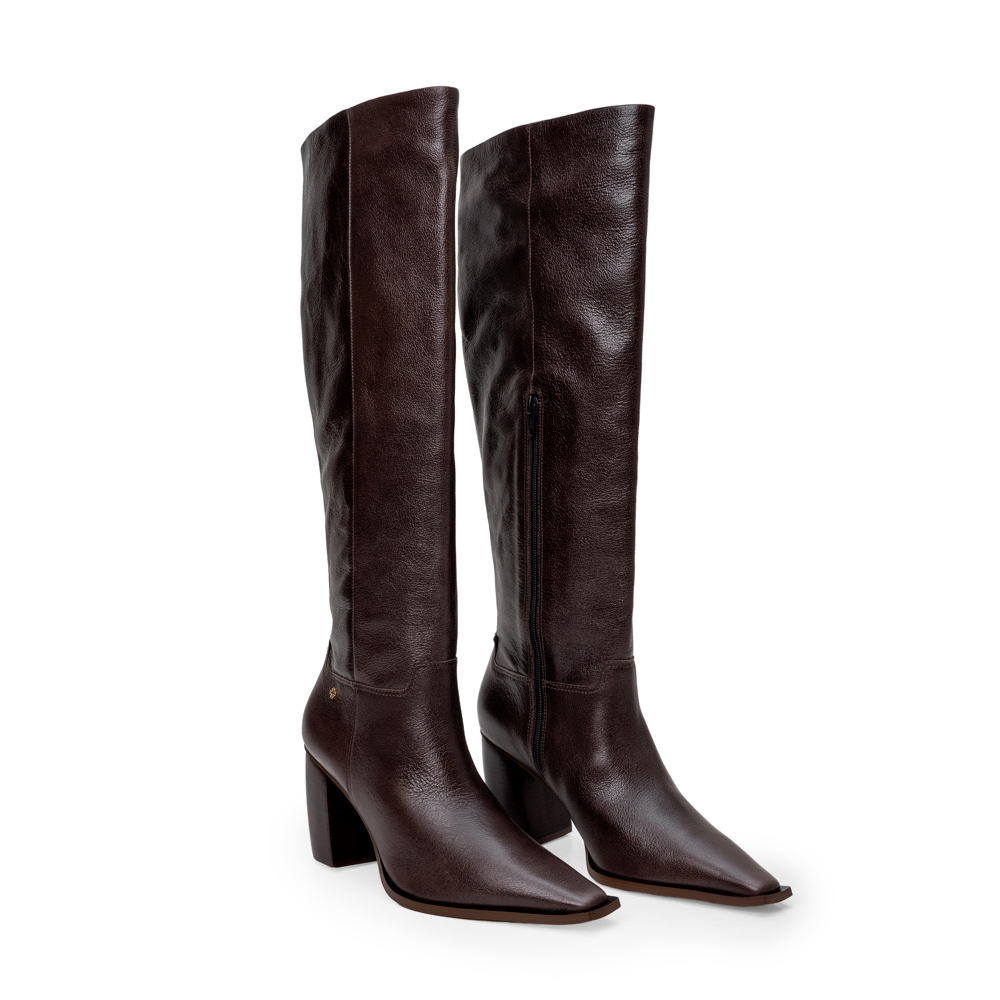 BOTA CANO LONGO MARROM TOBACCO DE COURO image number 1
