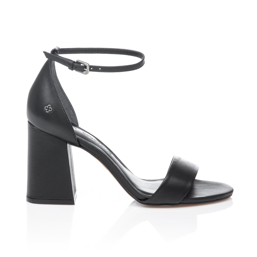 SAND&Aacute;LIA PRETA SALTO ALTO DE COURO image number 0
