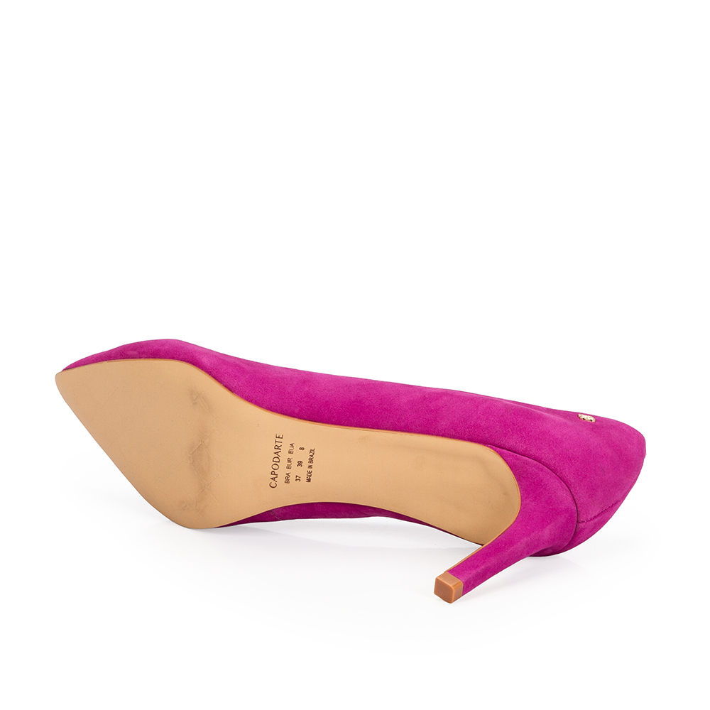 SCARPIN SALTO M&Eacute;DIO ROSA COURO SUEDE image number 3