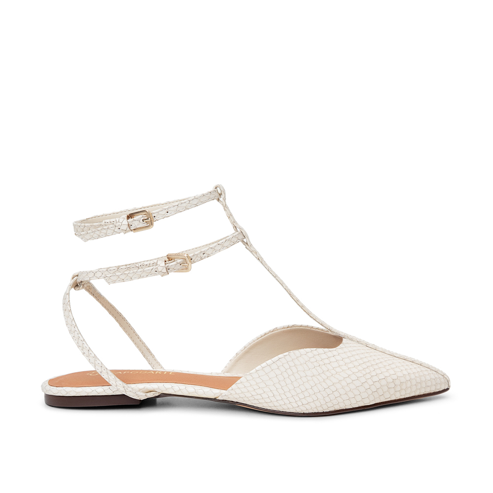 SAND&Aacute;LIA RASTEIRA BEGE VANILLA DE COURO image number 0