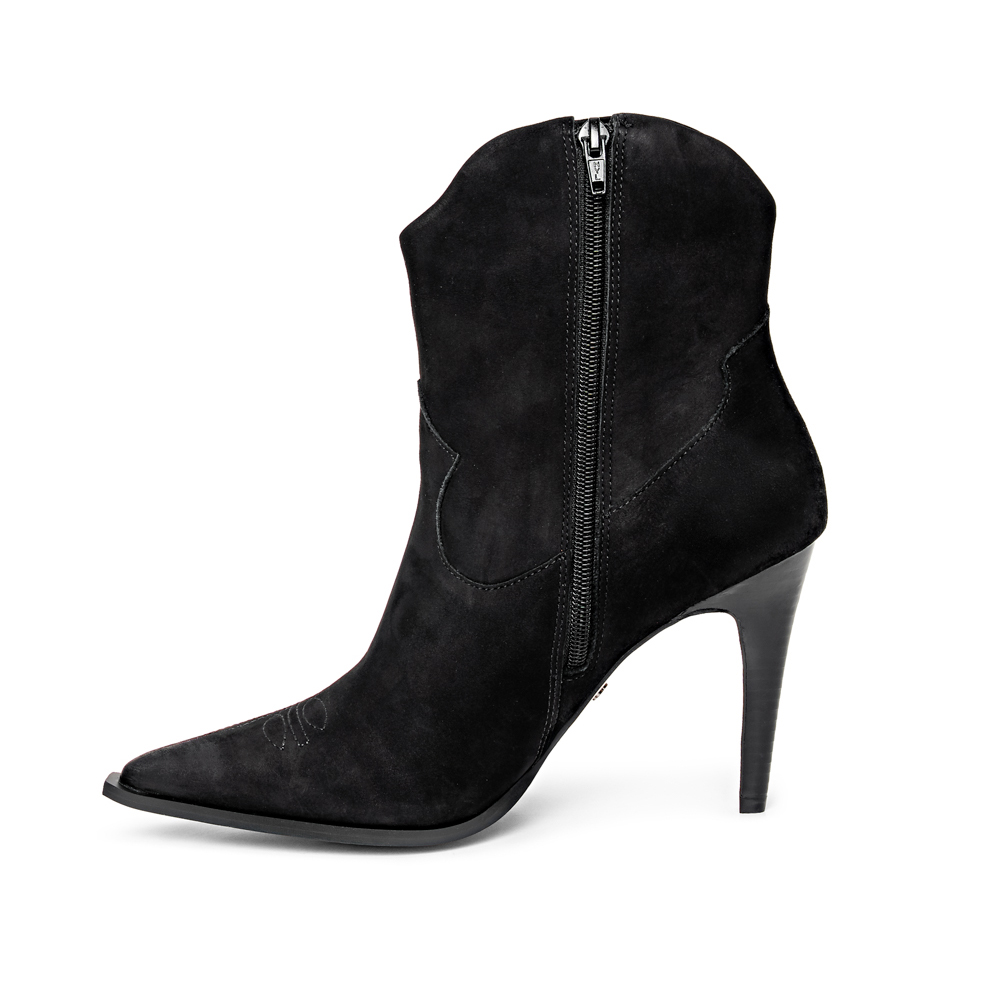 BOTA SALTO ALTO E FINO PRETA COURO NOBUCK image number 2