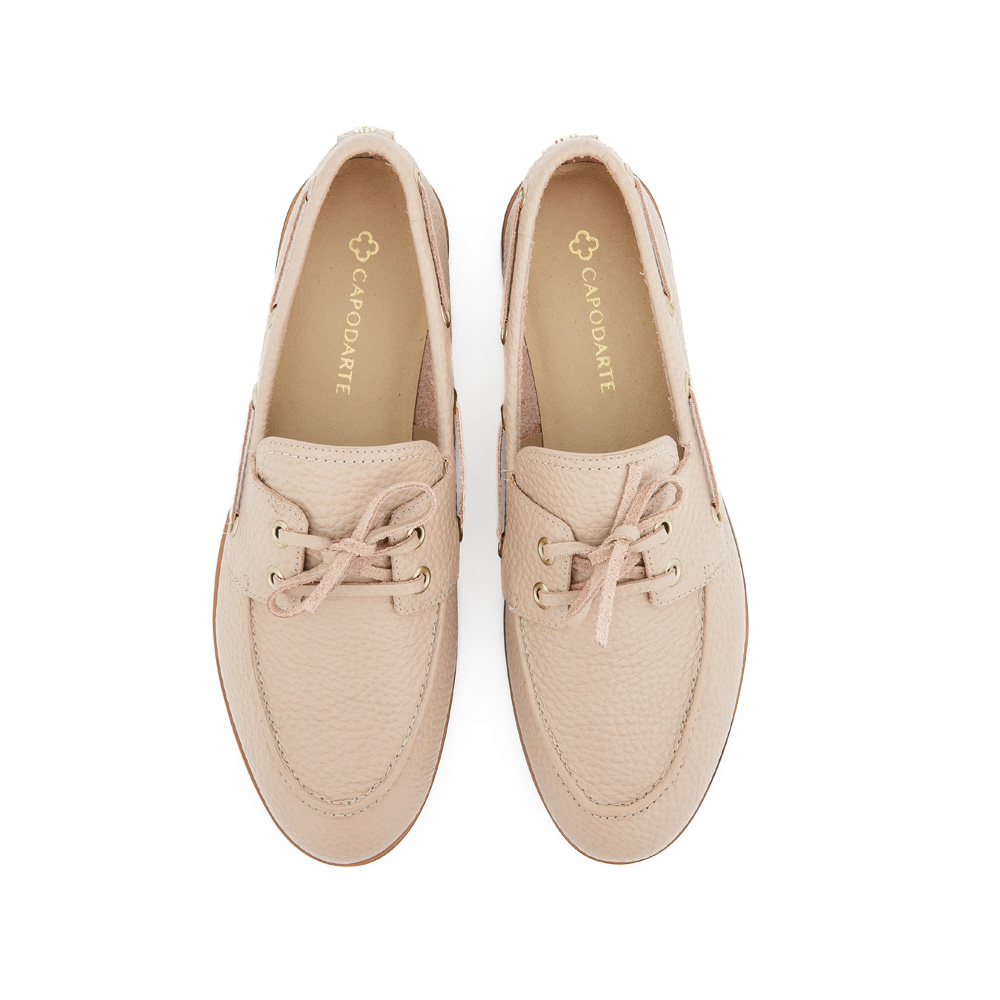 LOAFER MOCASSIM NUDE SEDA DE COURO image number 4