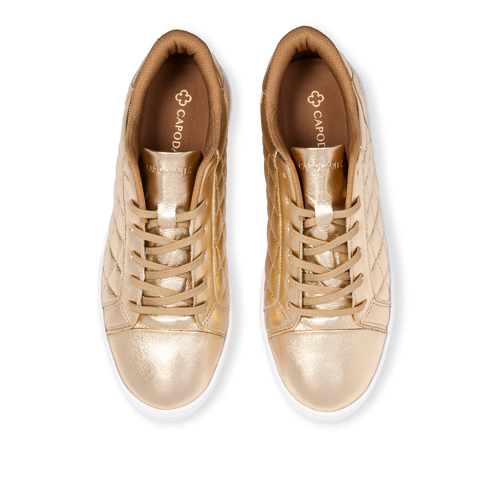 T&Ecirc;NIS DOURADO DE COURO MATELASS&Ecirc; FEMININO AMARRA&Ccedil;&Atilde;O image number 4