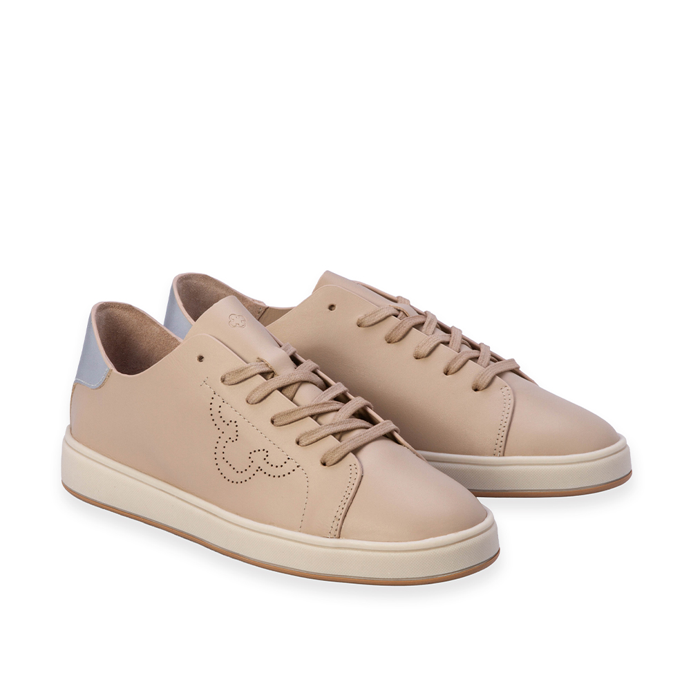 T&Ecirc;NIS FEMININO CASUAL NUDE SEDA DE COURO AMARRA&Ccedil;&Atilde;O image number 1