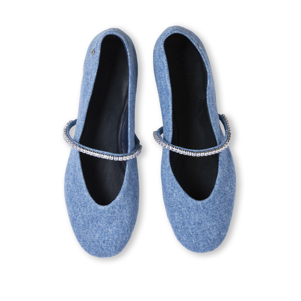 SAPATILHA BICO REDONDO DENIM PEDRARIAS image number 4
