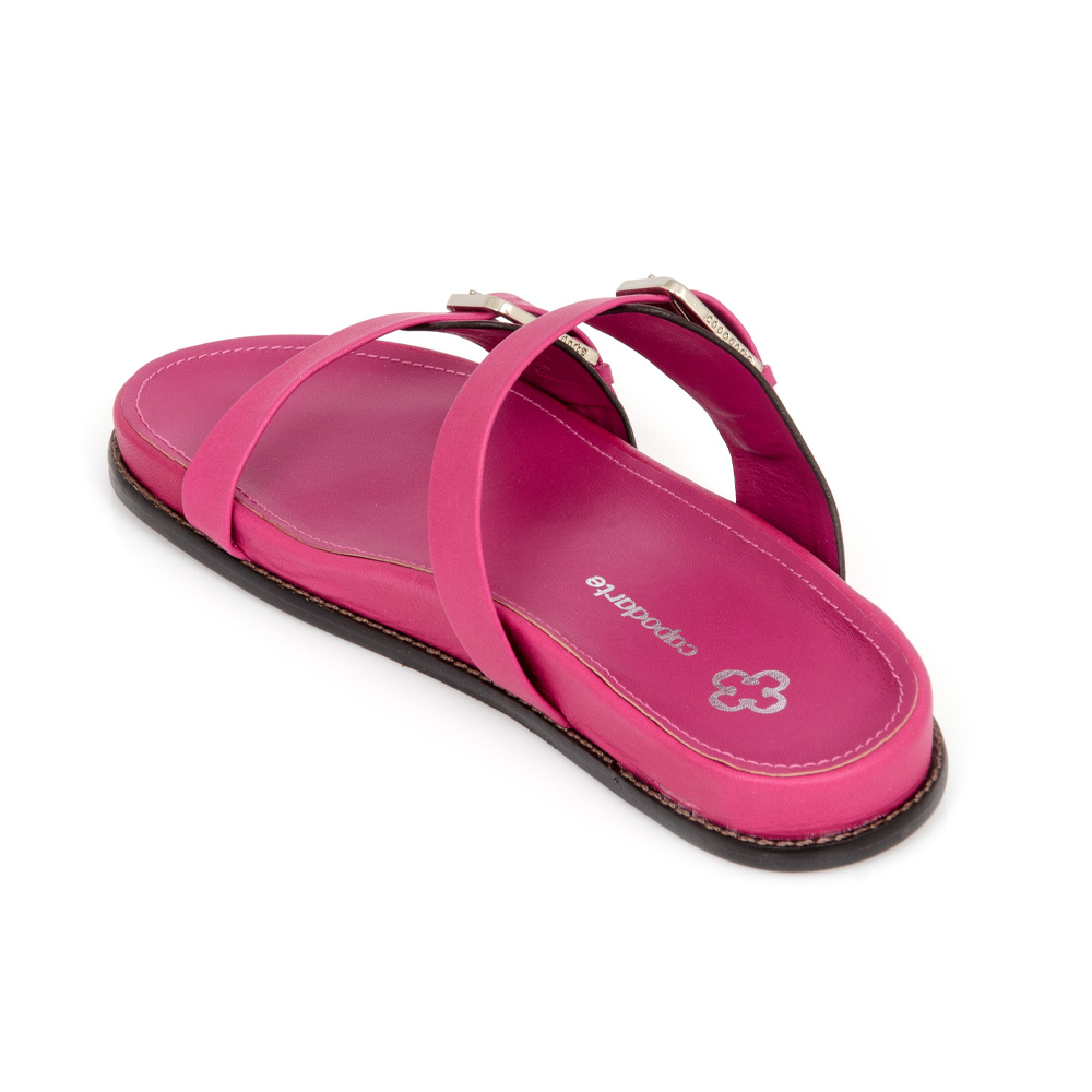 CHINELO PAPETE ROSA JASMIN DE COURO FIVELAS image number 2