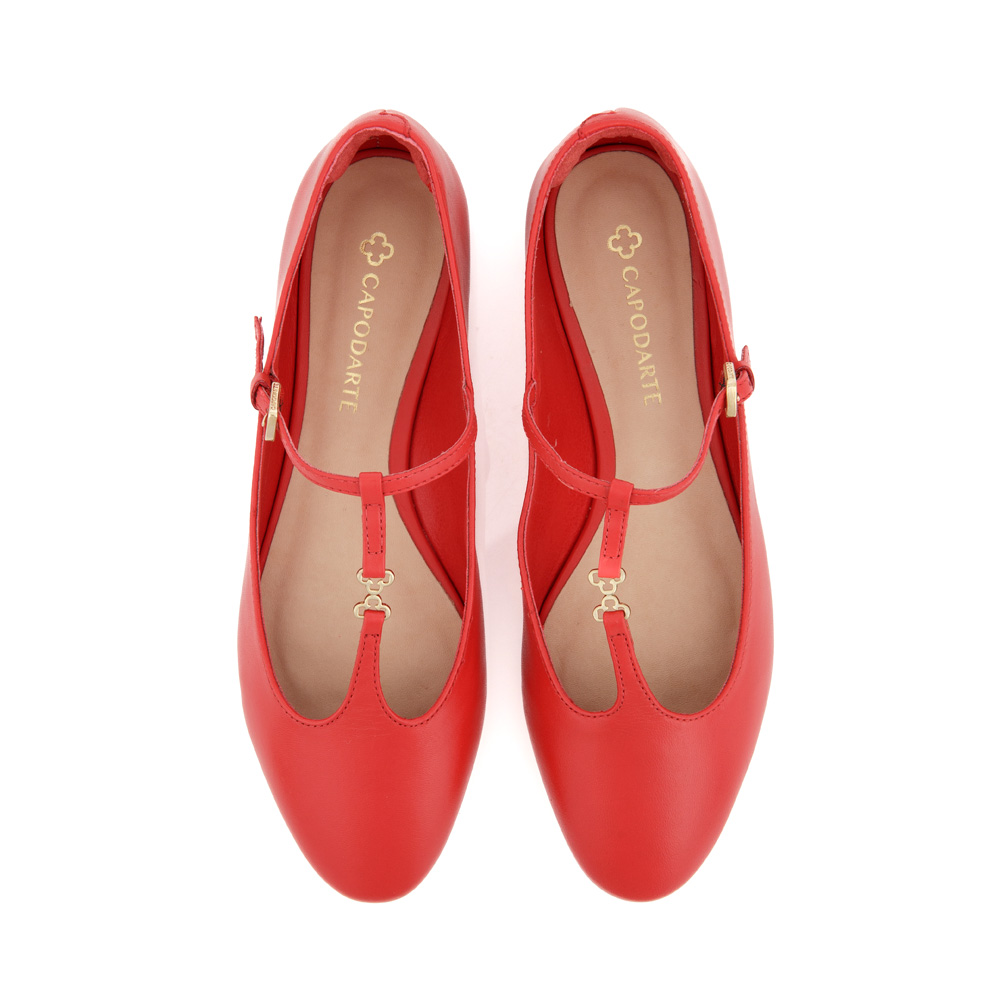 SAPATILHA COURO VERMELHA RUBI image number 4