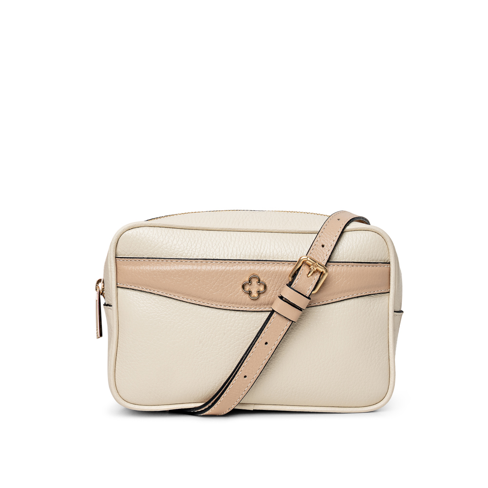 BOLSA PEQUENA TIRACOLO BEGE VANILLA E NUDE SEDA DE COURO SHOULDER BAG image number 0