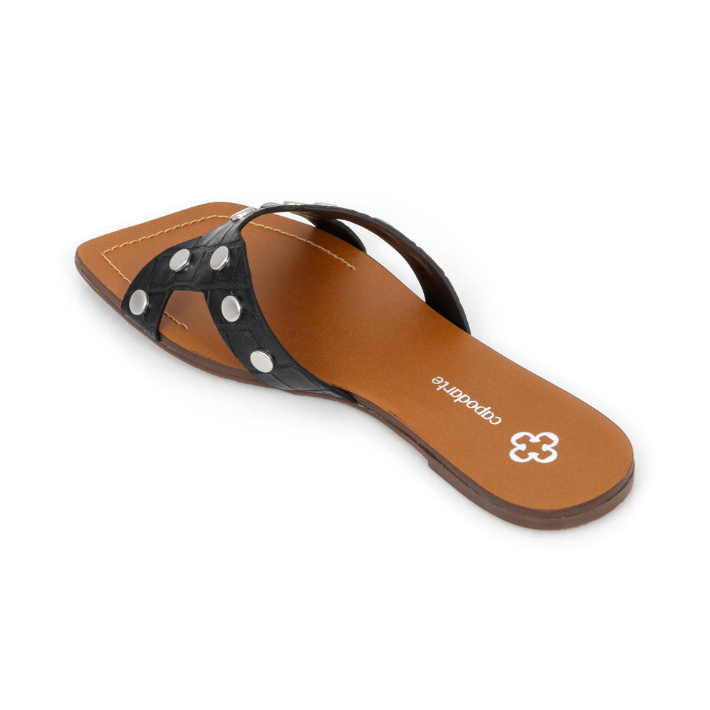 CHINELO RASTEIRO PRETO CROCO TACHAS image number 2