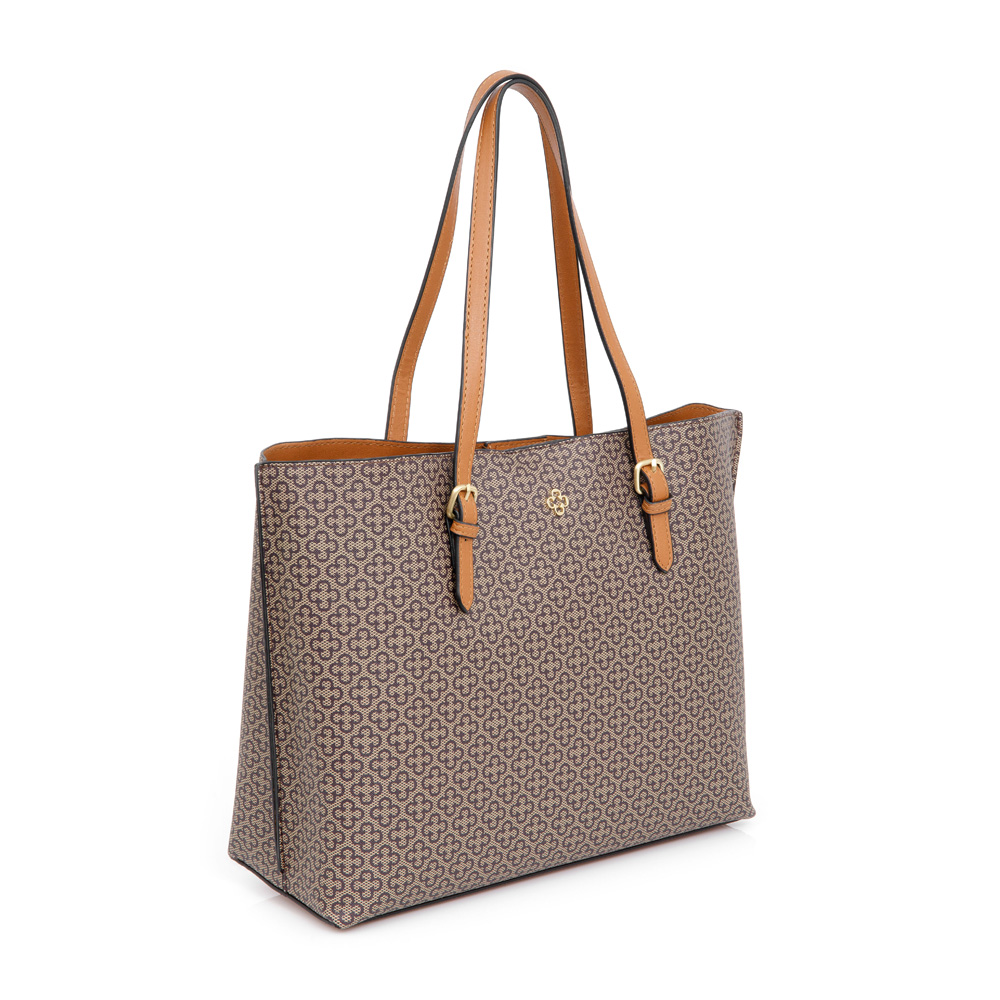 BOLSA GRANDE SHOPPER CARAMELO MONOGRAMA image number 3