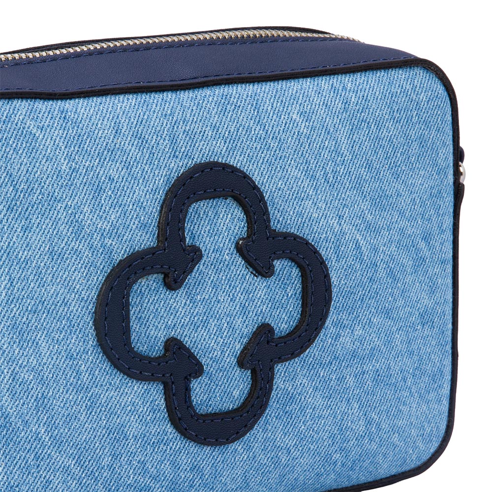 BOLSA TIRACOLO PEQUENA DENIM SHOULDER BAG image number 3