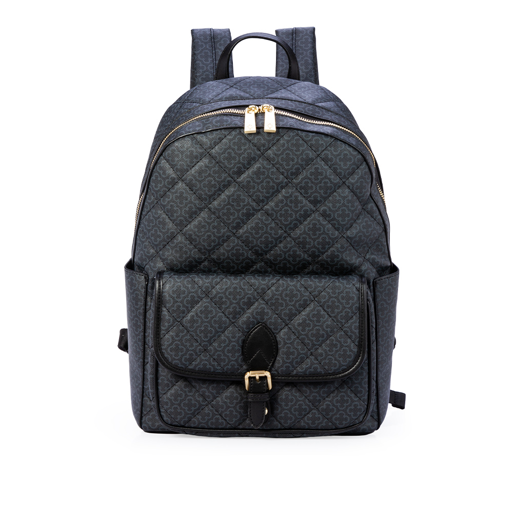 MOCHILA FEMININA PRETA MONOGRAMA image number 1