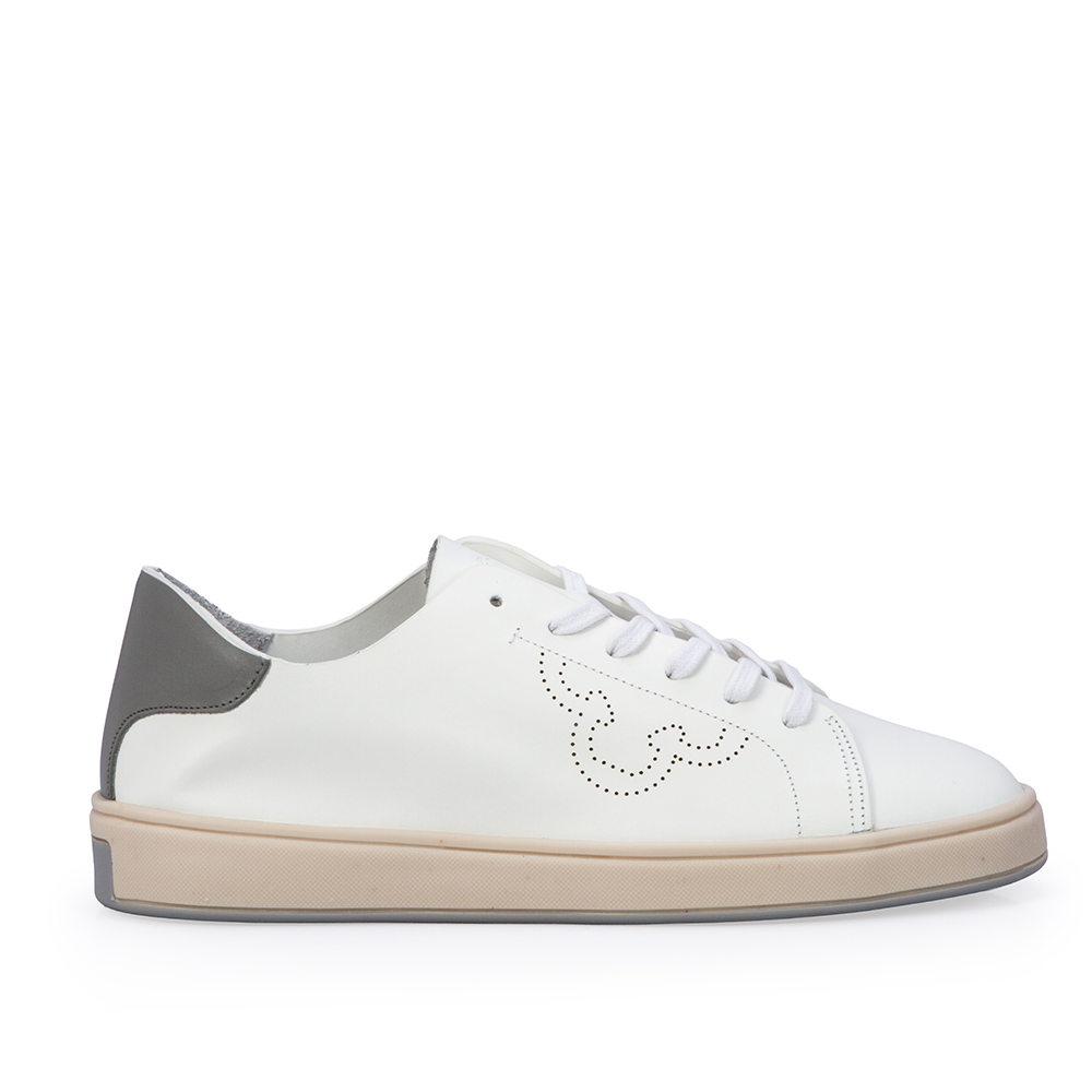 T&Ecirc;NIS CASUAL BRANCO DE COURO AMARRA&Ccedil;&Atilde;O FEMININO image number 0