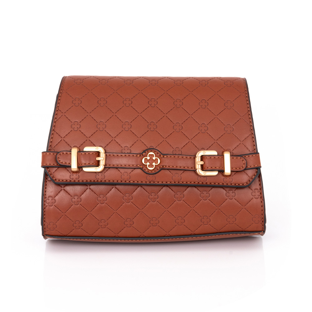 BOLSA PEQUENA CARAMELO TRANSVERSAL image number 3