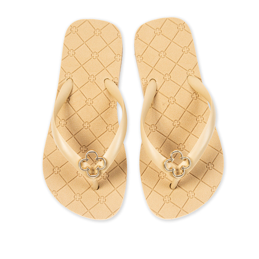 CHINELO DE DEDO INFANTIL DOURADO INJETADO TREVO image number 4