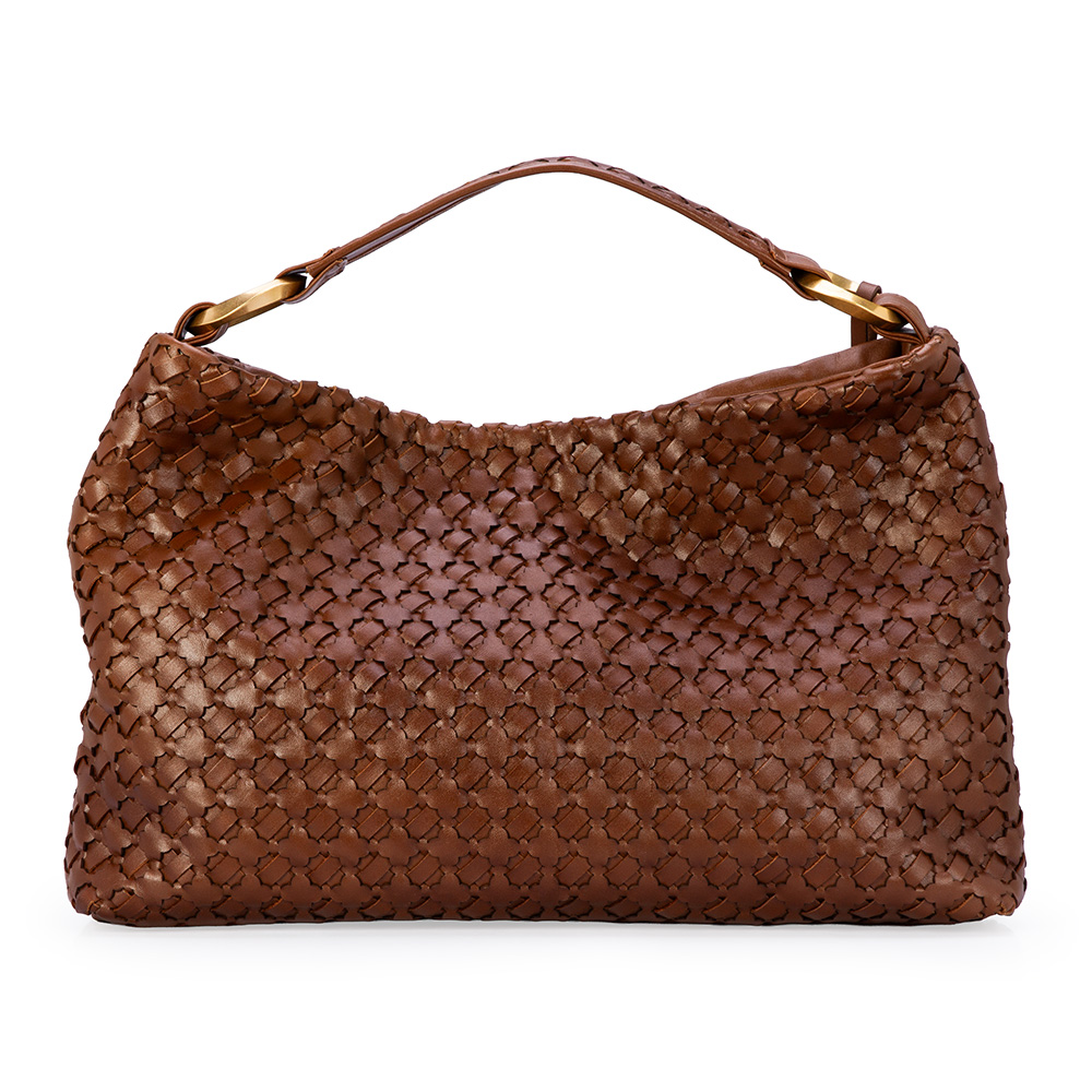 BOLSA GRANDE MARROM DE COURO TRESS&Ecirc; HOBO image number 2