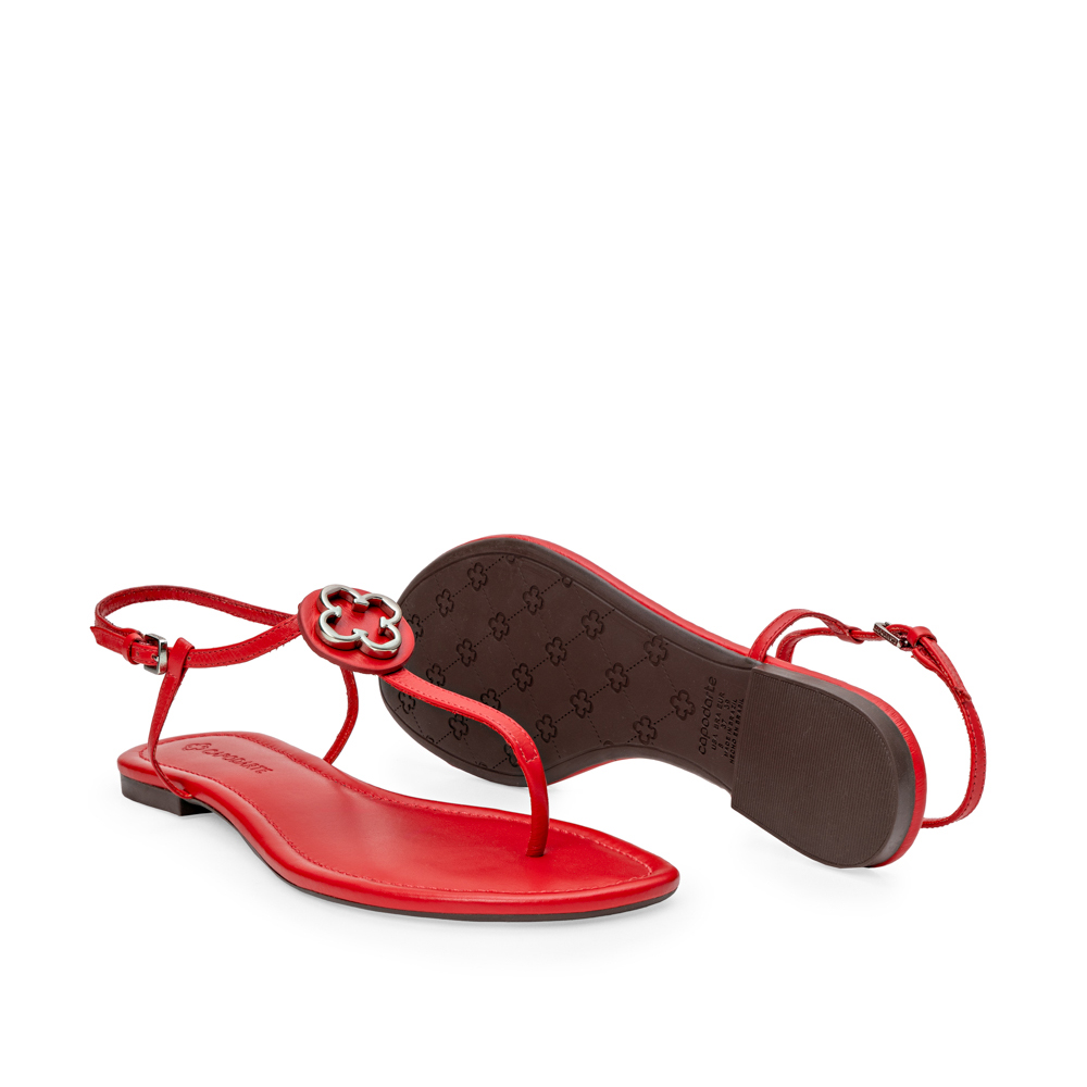 SAND&Aacute;LIA RASTEIRA VERMELHA RUBI DE COURO image number 3