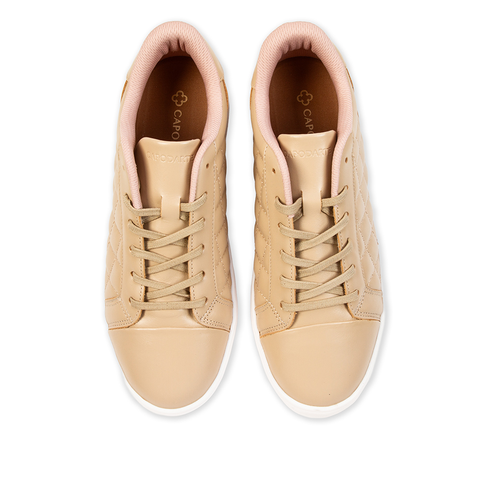 T&Ecirc;NIS FEMININO NUDE SEDA DE COURO MATELASS&Ecirc; image number 4