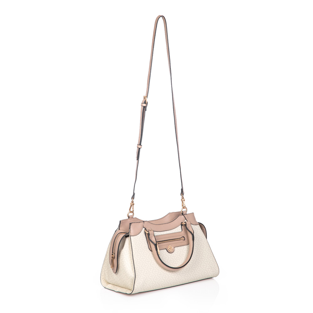 BOLSA BRANCA E NUDE MONOGRAMA TOTE image number 2