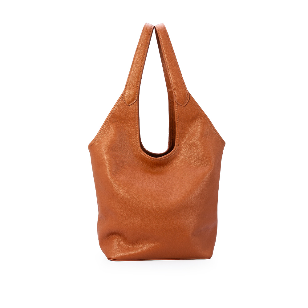 BOLSA GRANDE CARAMELO DE COURO SHOPPER image number 2