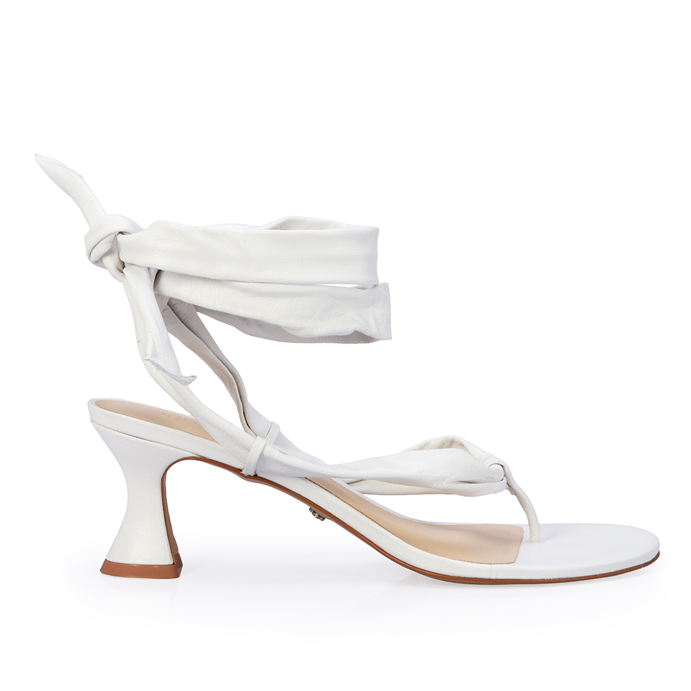 SAND&Aacute;LIA SALTO M&Eacute;DIO BRANCO DE COURO image number 0