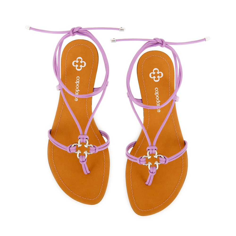 SANDÁLIA RASTEIRA LILÁS AMARRAÇÃO image number 4