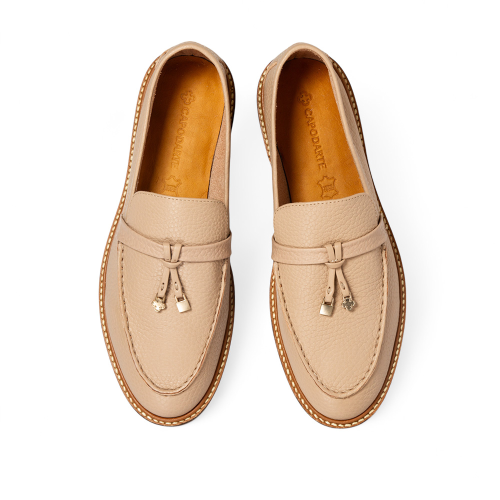 LOAFER MOCASSIM COURO NUDE SEDA FLOATER image number 4