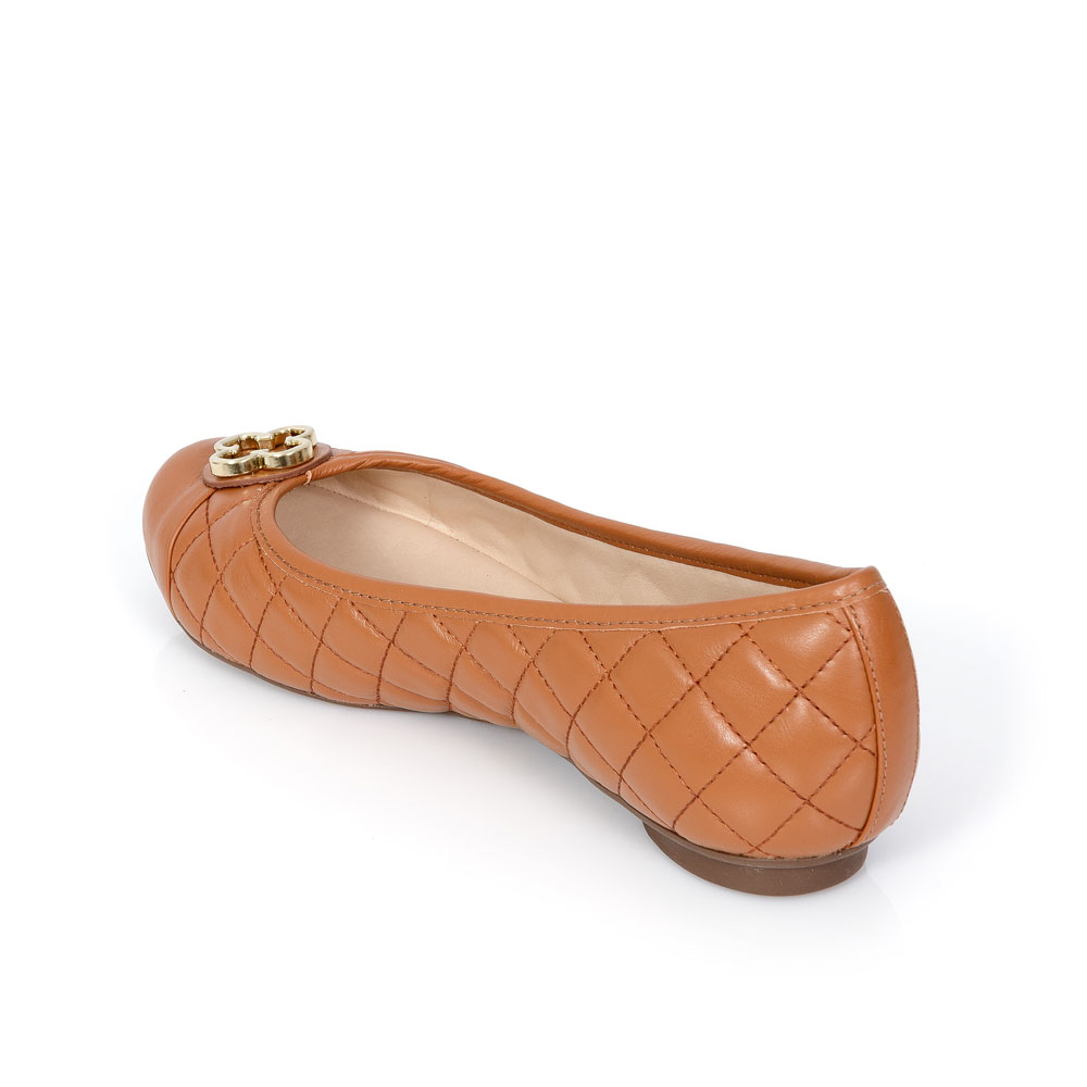 SAPATILHA CATHERINE VINTAGE DE COURO CARAMELO MATELASS&Ecirc; image number 2